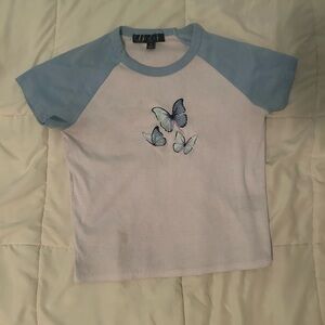 Butterfly Baby Tee Faded Rose, Rue 21